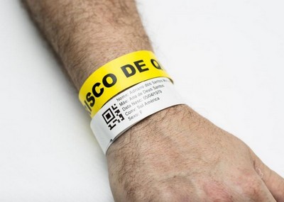 Etiqueta de identificação hospitalar